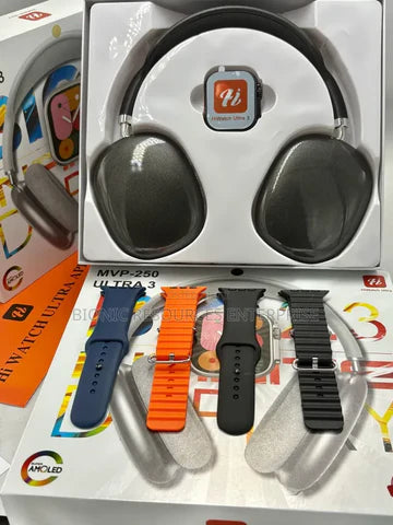 Image of Hiwatch Ultra Mvp-250 Smartwatch With Wireless Headphones Combo