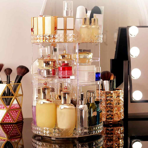Image of 360 Degree Rotating Makeup Organizer
