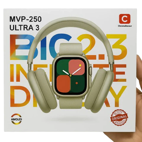Image of Hiwatch Ultra Mvp-250 Smartwatch With Wireless Headphones Combo