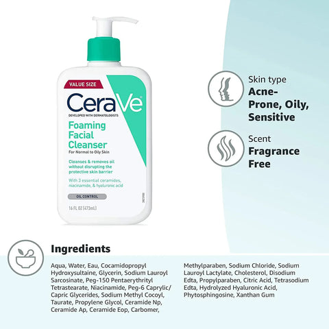 Image of CeraVe Foaming Facial Cleanser 237ML