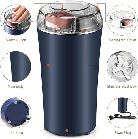 Image of Electric Coffee Grinder & Food Processor – 350w Powerful Motor