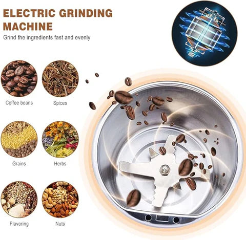 Electric Coffee Grinder & Food Processor – 350w Powerful Motor