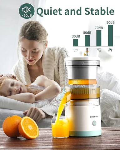 Image of Electric Juicer Rechargeable - Citrus Machines with USB and Cleaning Brush Portable for Orange, Lemon, Grapefruit