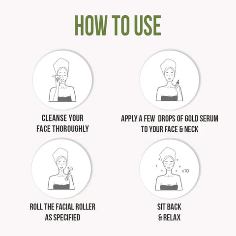 Image of Jade Roller + 24k Gold Serum : Pack of 2