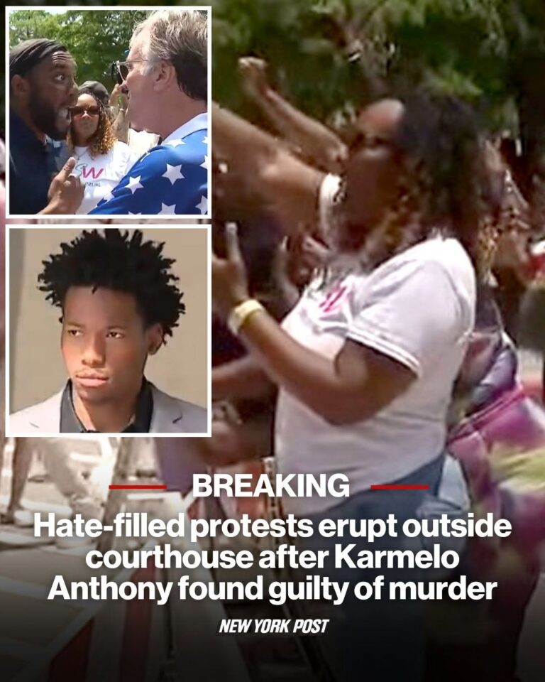 Hate-filled protests erupt outside courthouse after Karmelo Anthony found guilty of murder