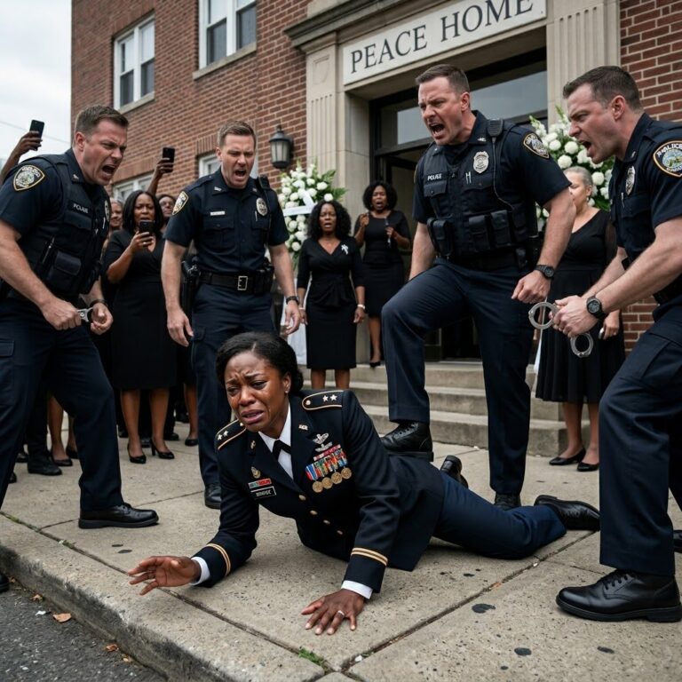 He Cuffed a Black Woman in Dress Blues Beside Her Mother’s Casket and Ignored Her Rank in Front of the Whole Church — But He Didn’t Know the Grieving Black Woman He Humiliated Was a Three-Star Air Force General Whose Silent Distress Alert Had Already Reached Washington