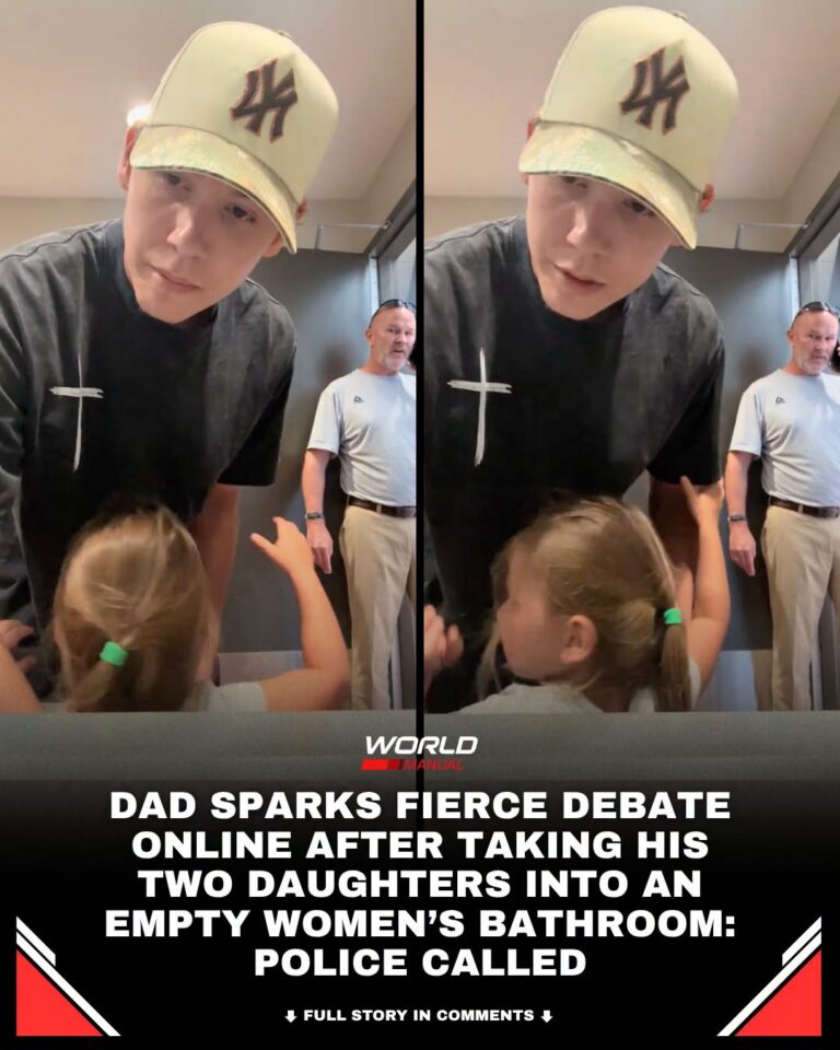 Dad Sparks Fierce Debate Online After Taking His Two Daughters Into An Empty Women’s Bathroom: Police Called