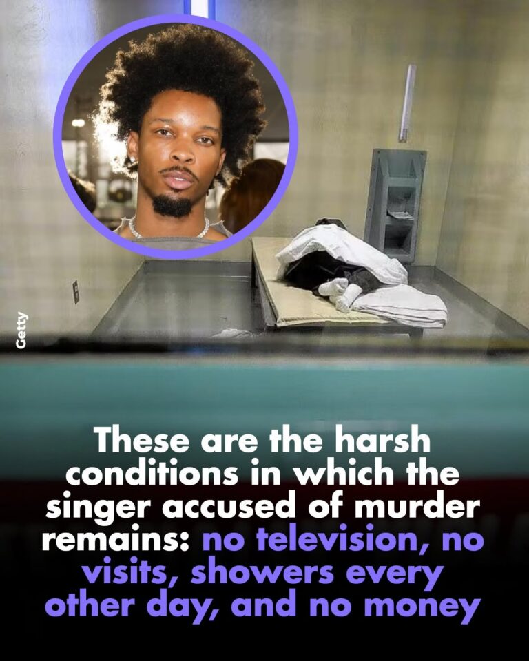 These are the harsh conditions in which the singer accused of murder remains: no television, no visits, showers every other day, and no money