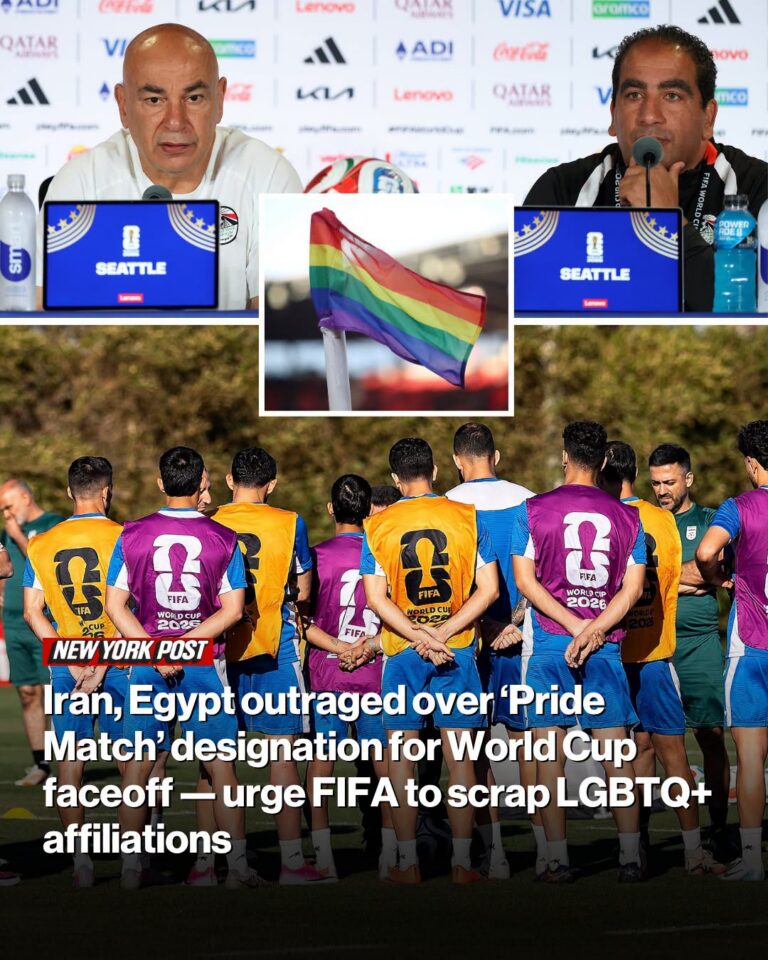 Iran, Egypt outraged over ‘Pride Match’ designation for World Cup faceoff — urge FIFA to scrap LGBTQ+ affiliations
