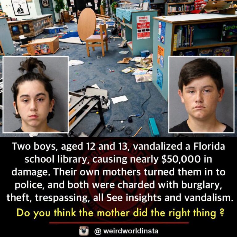 Florida Mothers Turn In Their Own Sons After Alleged $50,000 School Library Vandalism