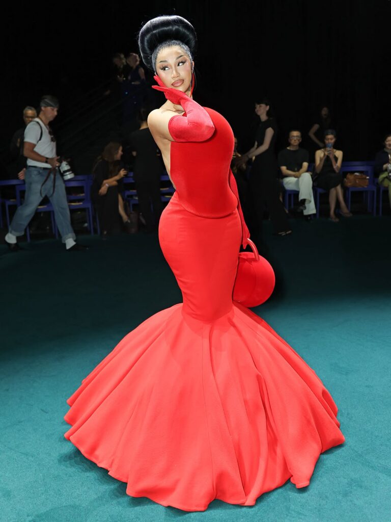 Bold in Red: Cardi B Makes a Statement at Fashion Week