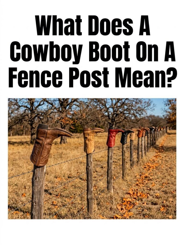 The Meaning Behind A Boot On A Fence Post