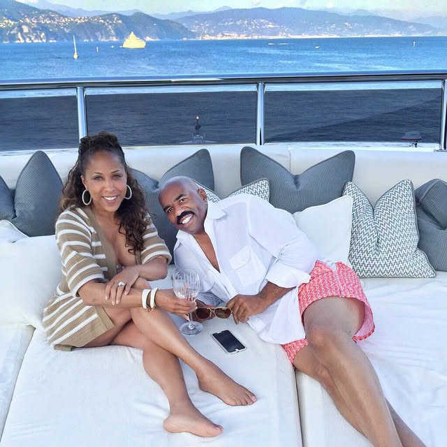 Steve Harvey and Marjorie Harvey Enjoy Luxurious Yacht Getaway
