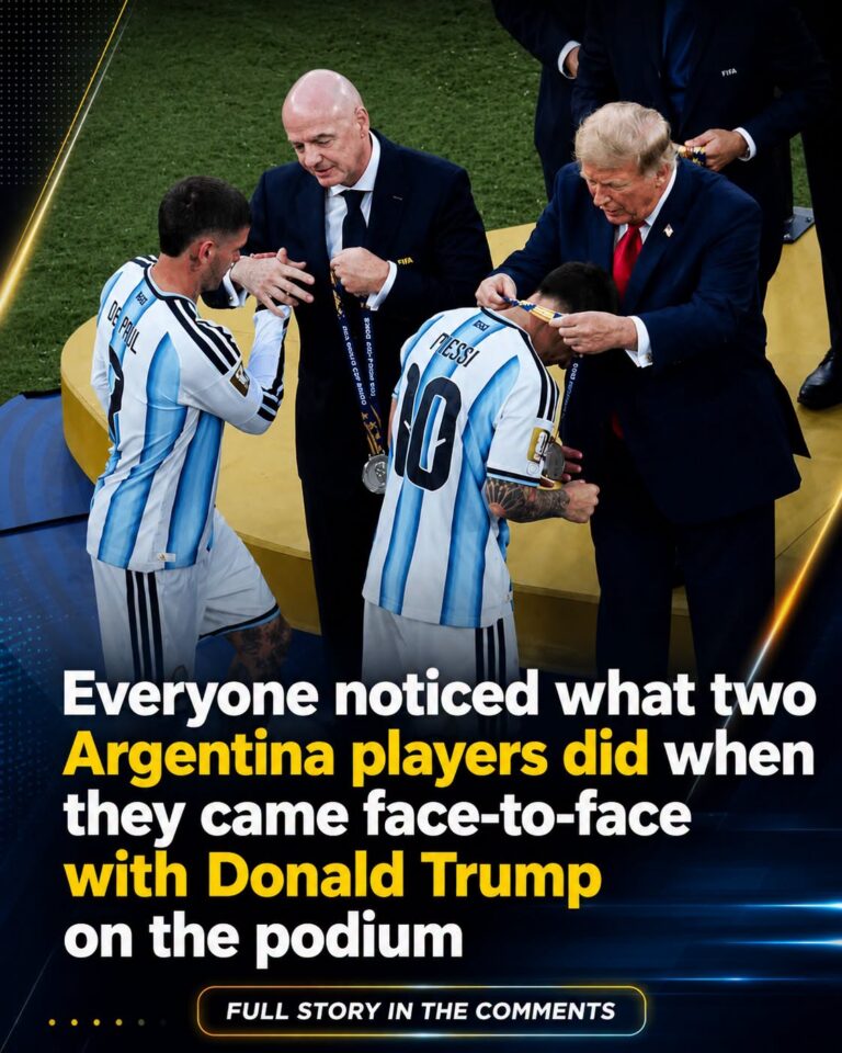 Everyone noticed what two Argentina players did when they came face-to-face with Donald Trump on the podium