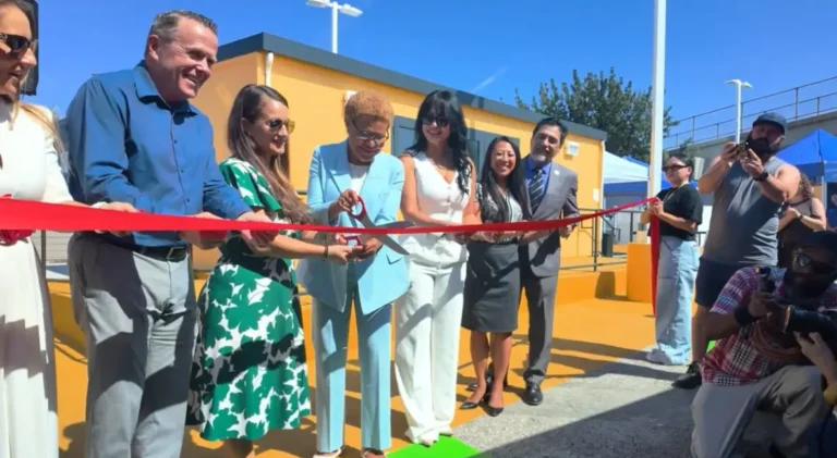 Inside LA’s colorful new ‘mini city’ for homeless Angelenos